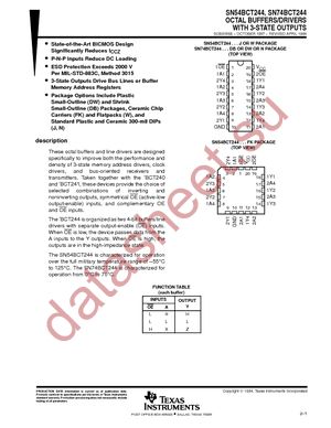 SN74BCT244NSR datasheet  